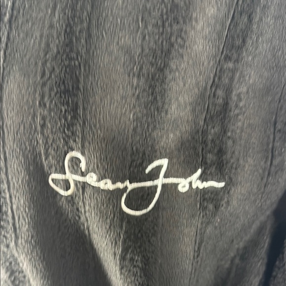 Sean John Vintage Black Fuzzy Zip-Up Sweater Size XXL - Picture 3 of 9